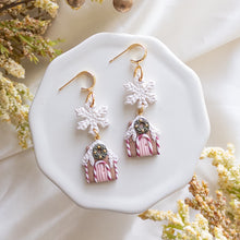 Load image into Gallery viewer, Snowflake &amp; Gingerbread House Dangle
