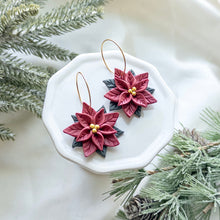 Load image into Gallery viewer, Large Poinsettia Hoops
