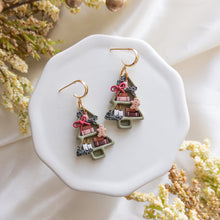 Load image into Gallery viewer, Christmas Tree Bookshelf Earrings
