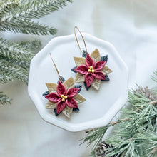 Load image into Gallery viewer, Large Poinsettia Hoops

