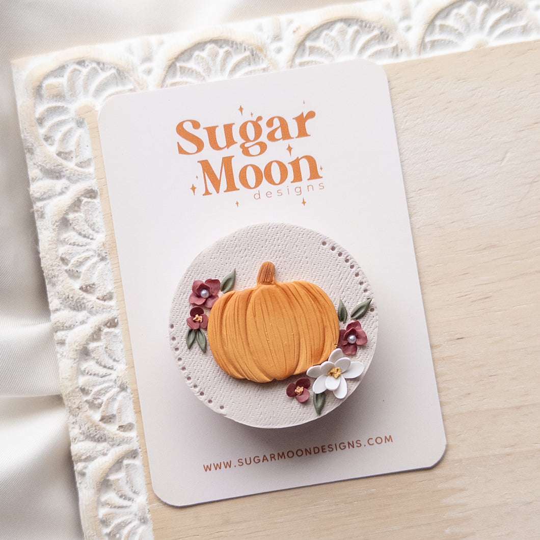 Floral Pumpkin Pop Socket