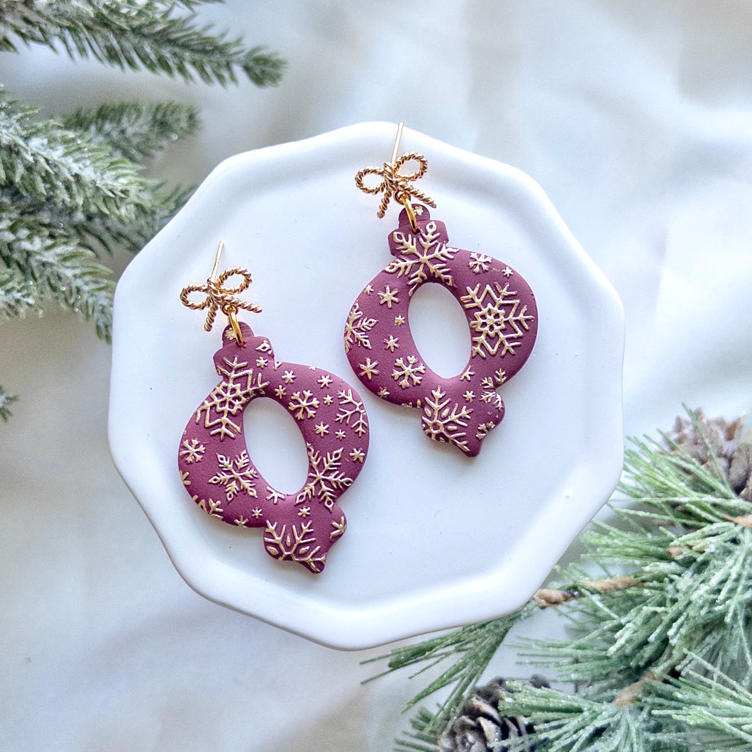Snowflake Ornament Earrings