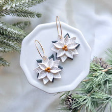 Load image into Gallery viewer, Large Poinsettia Hoops
