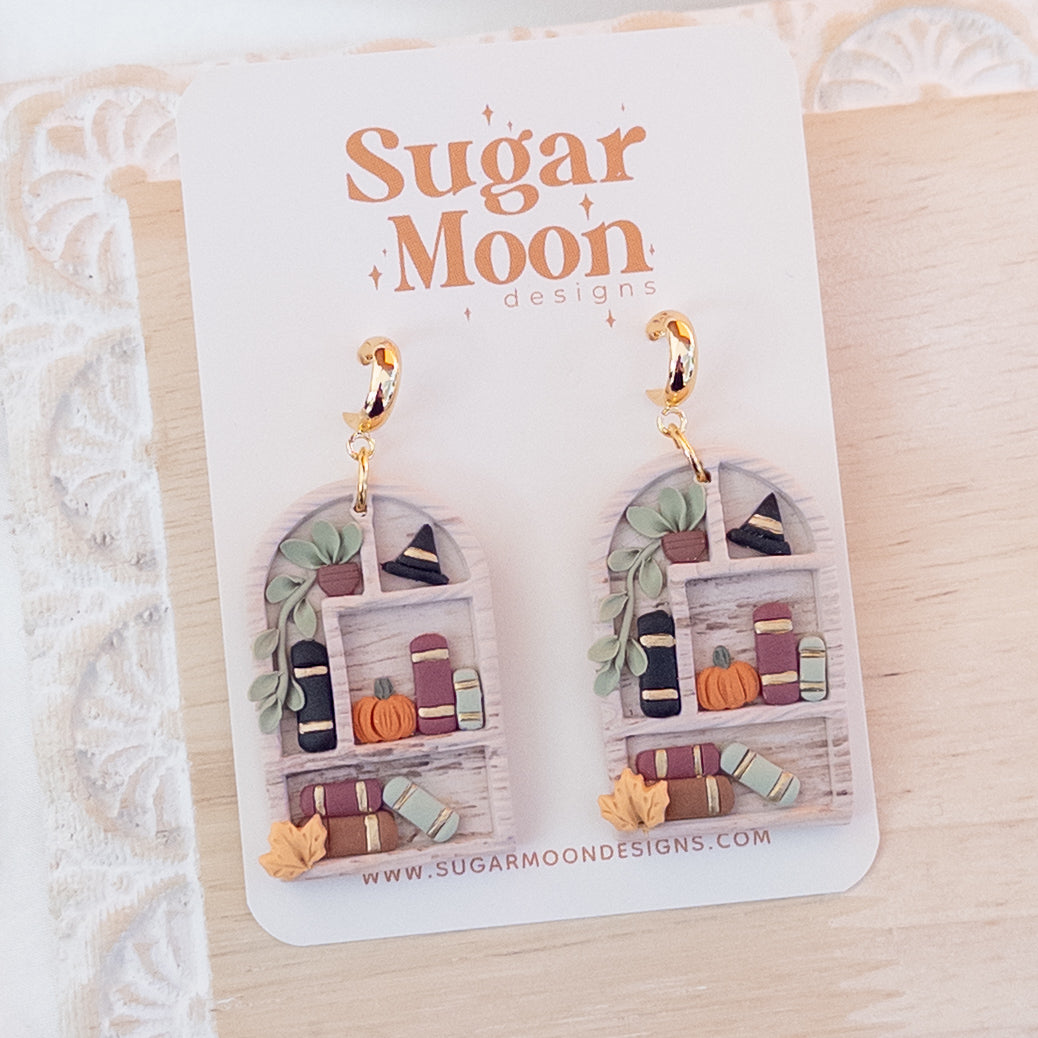 Autumn Bookshelf Earrings